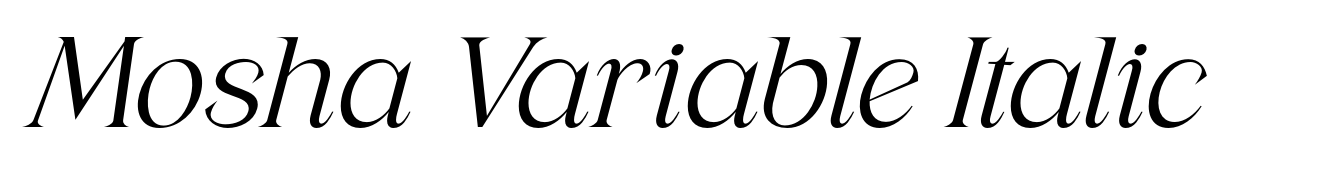 Mosha Variable Italic